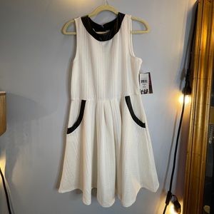 Trixxi dress with faux leather and pockets